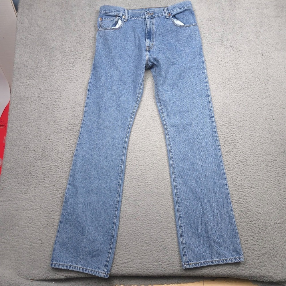 Levi's 517 Boot Cut Jeans Men 34x34 Light Wash Blue 100% Cotton Denim